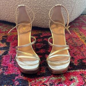 Like New Inez Gold Strappy Heels